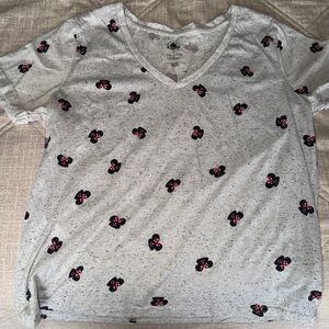 Disney Gray T-Shirt with Black and Red Minnie Ears